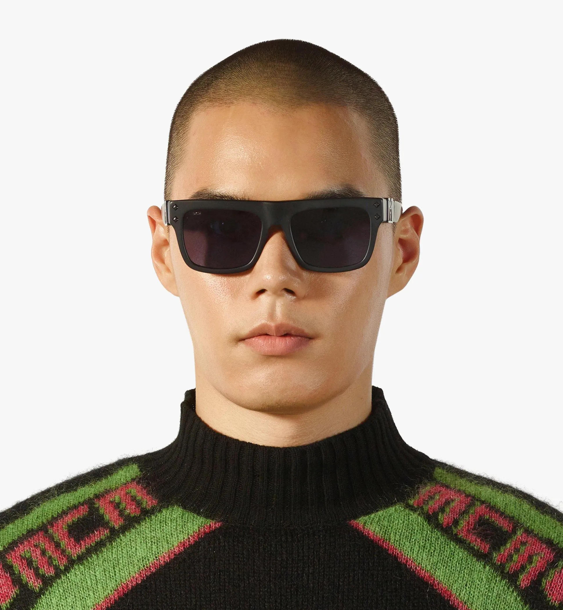 Zweifarbige, Rechteckige Sonnenbrille
