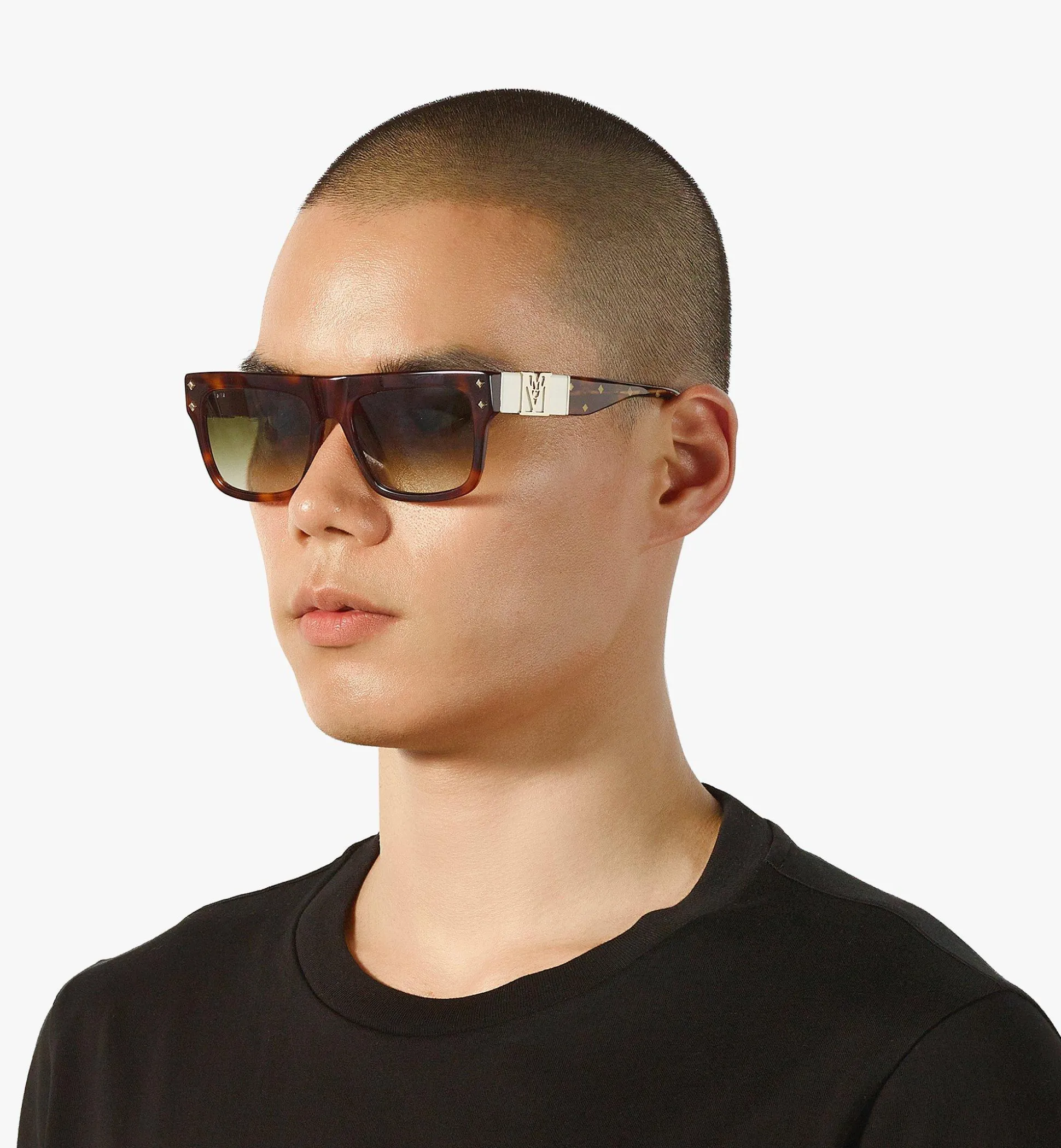 Zweifarbige, Rechteckige Sonnenbrille